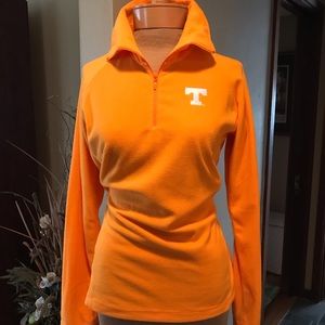 Columbia orange XS Tennessee long sleeve fleece 1/2 zip front pullover